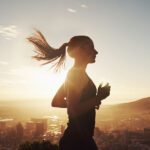 woman jogging outside