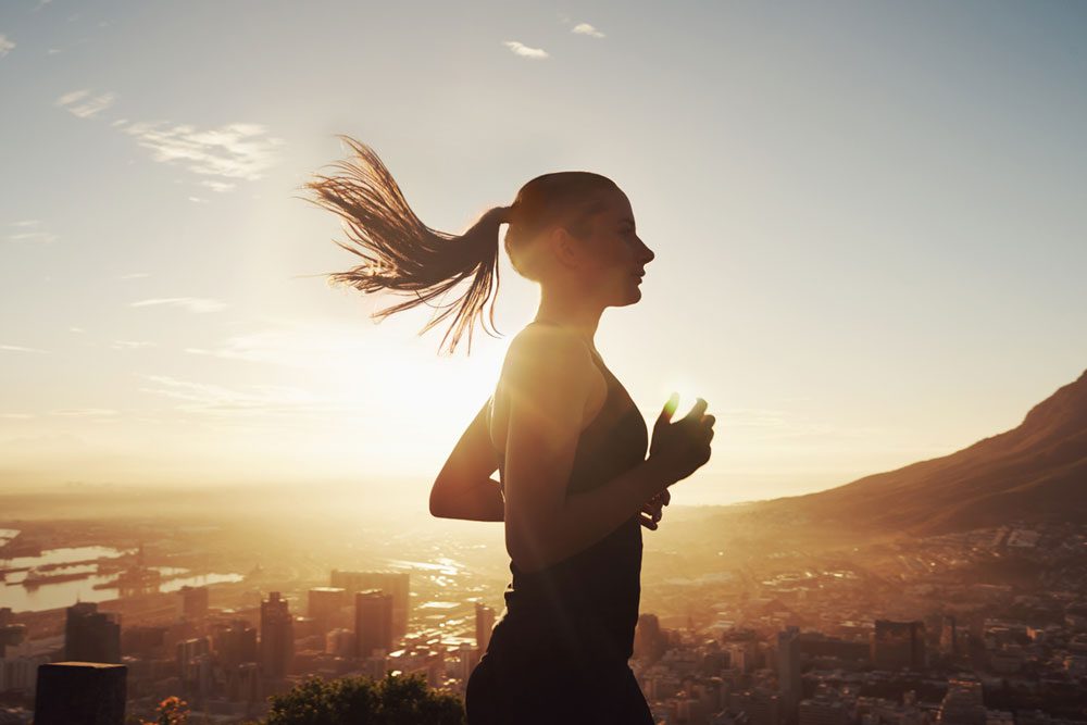 woman jogging outside